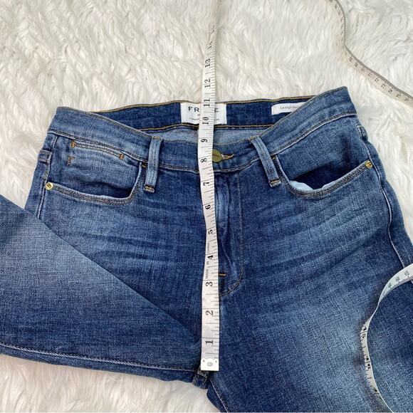 FRAME DENIM Le High Rise Skinny Jeans Langstone Raw Shade Hem Size 25 #LHSKSH133 - Picture 6 of 11